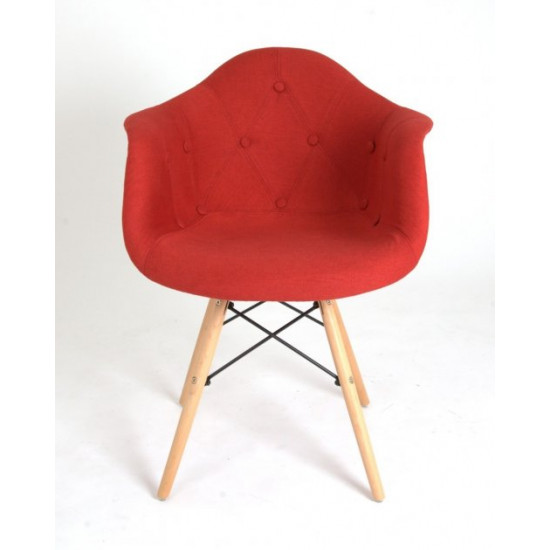 Dining chair Onder Mebli LEON SOFT VISCOSE RED K-9