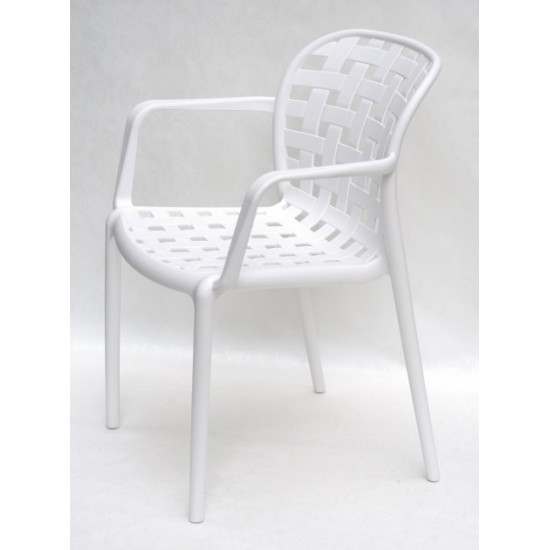 Dining chair Onder Mebli GARI ARM WHITE 07