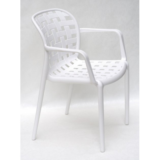 Dining chair Onder Mebli GARI ARM WHITE 07