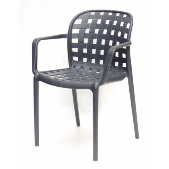 Dining chair Onder Mebli GARI ARM ANTHRACITE 01