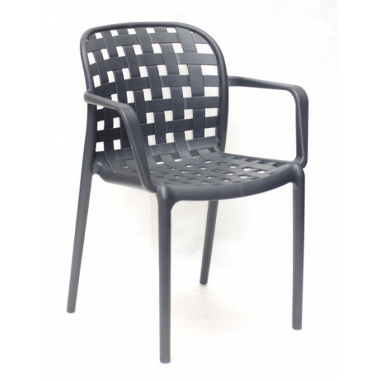 Dining chair Onder Mebli GARI ARM ANTHRACITE 01