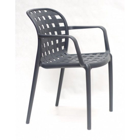 Dining chair Onder Mebli GARI ARM ANTHRACITE 01