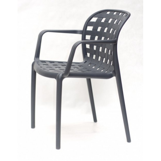 Dining chair Onder Mebli GARI ARM ANTHRACITE 01