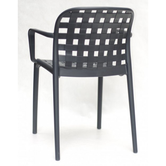 Dining chair Onder Mebli GARI ARM ANTHRACITE 01