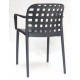 Dining chair Onder Mebli GARI ARM ANTHRACITE 01