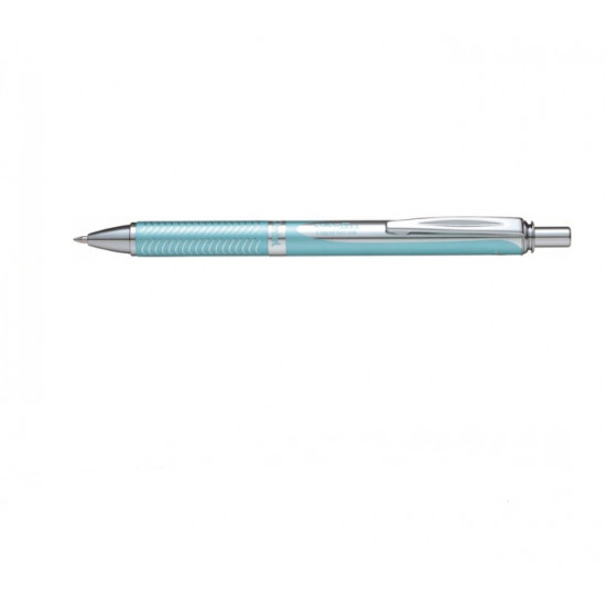 Pentel EnerGel BL407 rollerball pen, light blue body, in cardboard case (JS3384)