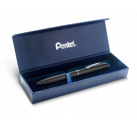  Ручка-роллер Pentel EnerGel BL2007, черный корпус, в подарочном футляре (JS3392)