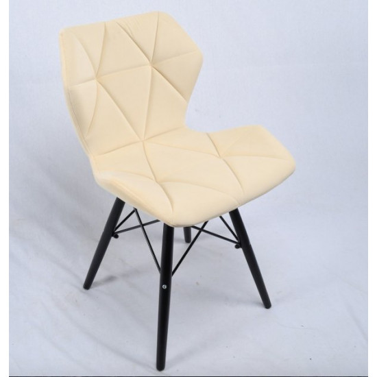 Dining chair Onder Mebli GREG B-T MILK B-1020 BK