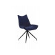 Chair with metal legs Vetro VT-R-55 swivel fabric color inky blue