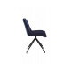 Chair with metal legs Vetro VT-R-55 swivel fabric color inky blue