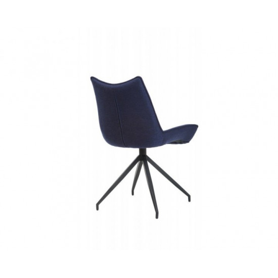 Chair with metal legs Vetro VT-R-55 swivel fabric color inky blue