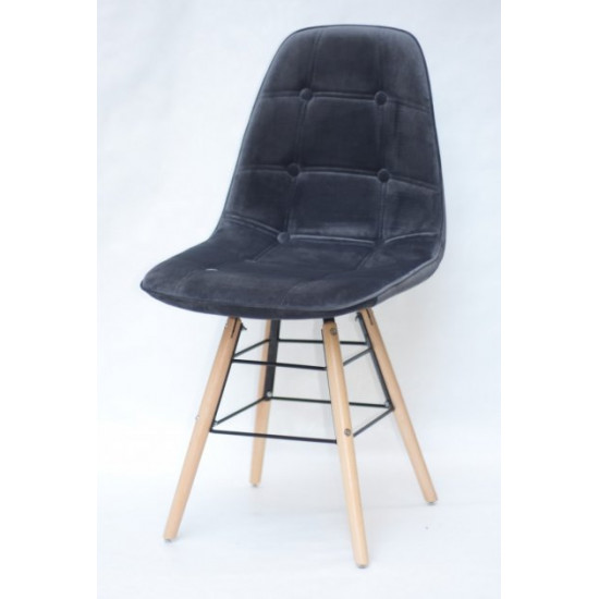 Dining chair Onder Mebli ALEX VELVET GRAY B-3 Q