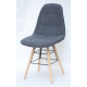 Dining chair Onder Mebli ALEX Q CHENILLE GRAY G-110