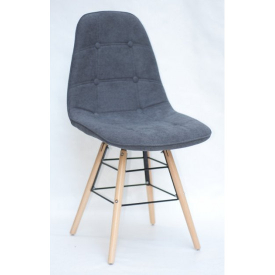 Dining chair Onder Mebli ALEX Q CHENILLE GRAY G-110