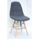 Dining chair Onder Mebli ALEX Q CHENILLE GRAY G-110