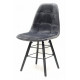 Dining chair Onder Mebli ALEX VELVET GRAY B-3 Q - BK