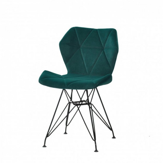 Dining chair Onder Mebli GREG B-T GREEN B-1003 BK- ML