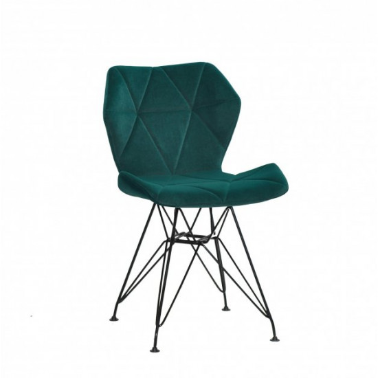 Dining chair Onder Mebli GREG B-T GREEN B-1003 BK- ML