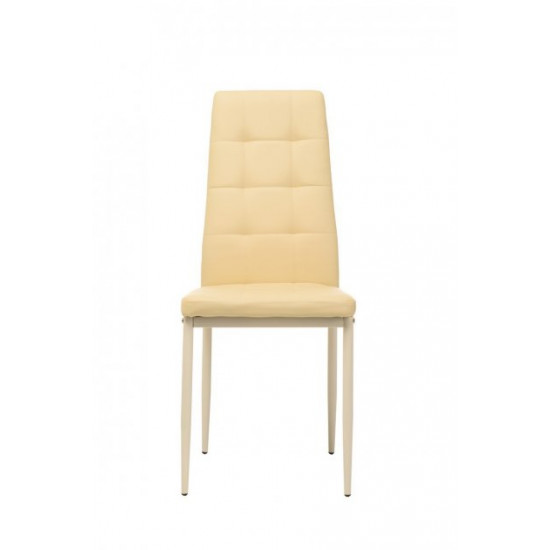 Upholstered dining chair with high back Onder Mebli VN-66-2 beige