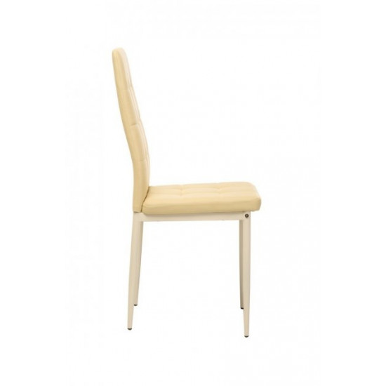 Upholstered dining chair with high back Onder Mebli VN-66-2 beige