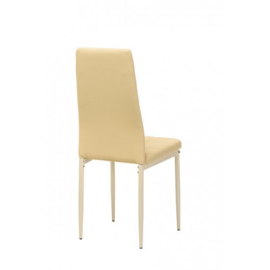 Upholstered dining chair with high back Onder Mebli VN-66-2 beige