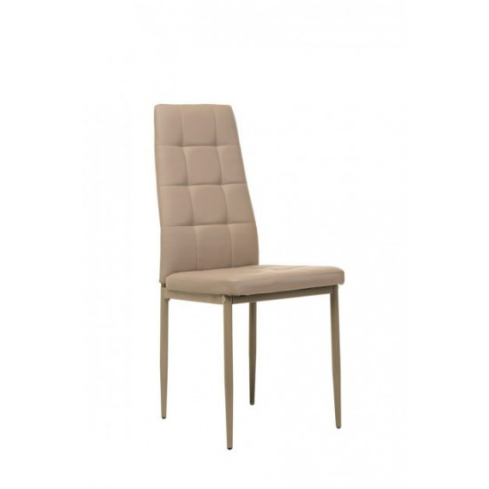 Upholstered dining chair with high back Onder Mebli VN-66-2 cappuccino