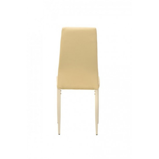 Upholstered dining chair with high back Onder Mebli VN-66-2 beige