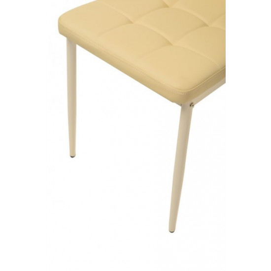 Upholstered dining chair with high back Onder Mebli VN-66-2 beige