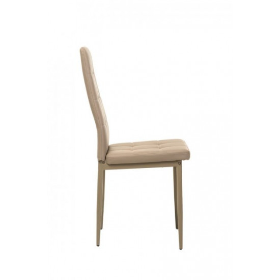 Upholstered dining chair with high back Onder Mebli VN-66-2 cappuccino