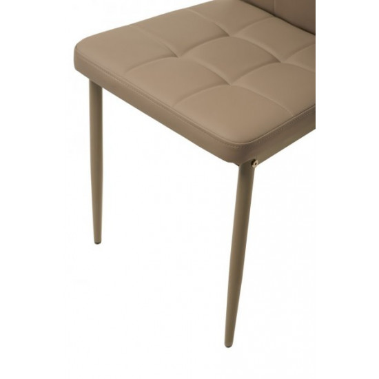 Upholstered dining chair with high back Onder Mebli VN-66-2 cappuccino