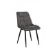 Dining chair with black metal legs Onder Mebli VN-46 gray