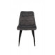 Dining chair with black metal legs Onder Mebli VN-46 gray