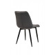 Dining chair with black metal legs Onder Mebli VN-46 gray