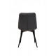 Dining chair with black metal legs Onder Mebli VN-46 gray