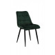 Dining chair on black metal legs Onder Mebli VN-46 emerald