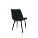 Dining chair on black metal legs Onder Mebli VN-46 emerald