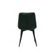 Dining chair on black metal legs Onder Mebli VN-46 emerald