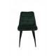 Dining chair on black metal legs Onder Mebli VN-46 emerald