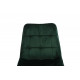 Dining chair on black metal legs Onder Mebli VN-46 emerald