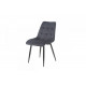 Dining chair on black metal legs Onder Mebli VN-46 dark blue