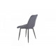 Dining chair on black metal legs Onder Mebli VN-46 dark blue