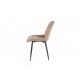 Dining chair on black metal legs Onder Mebli VN-46 brown