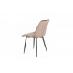 Dining chair on black metal legs Onder Mebli VN-46 brown