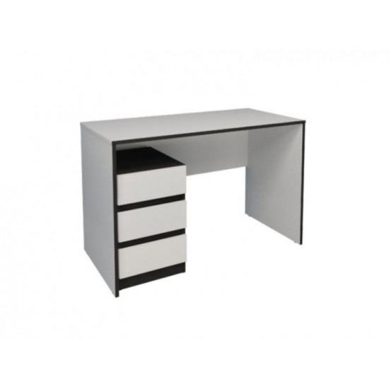 Desk with stand Intarsio Vektor White Alaska / Black 120cm