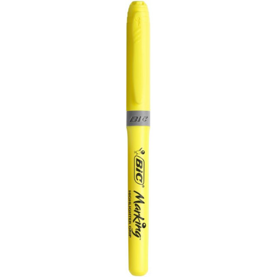 Set of yellow text markers BIC Highlighter Grip 12 pcs Yellow (70330312555)