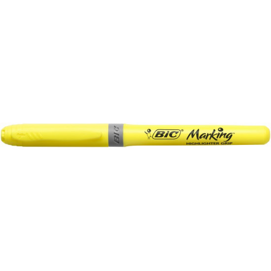 Set of yellow text markers BIC Highlighter Grip 12 pcs Yellow (70330312555)