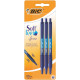 Set of automatic ballpoint pens BIC Soft Feel Clic Grip 3 pcs Blue (3086123256460)