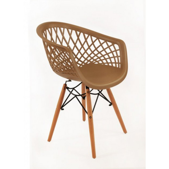 Plastic dining chair Onder Mebli VIKO BEIGE 06