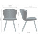 Dining chair AMF Enrico DC-1743 beech/gray