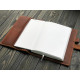 Cover for diary Fresh leather Hand Made light brown A5 (bloknot199)